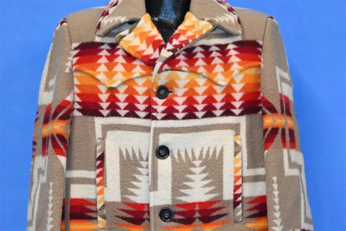 70s Pendleton Harding Blanket Coat Wool Jacket Large