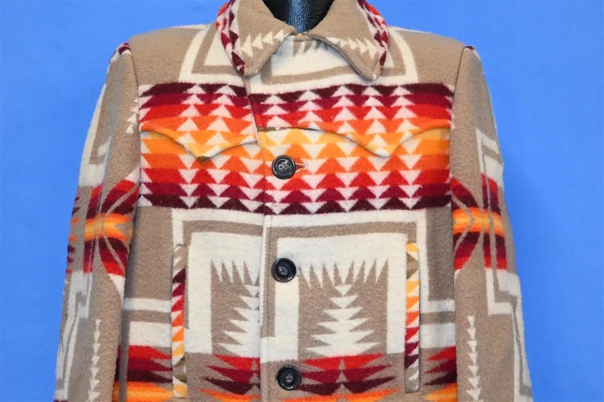 70s Pendleton Harding Blanket Coat Wool Jacket Large