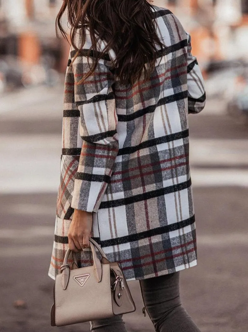 Autumn/Winter Plaid Overcoat