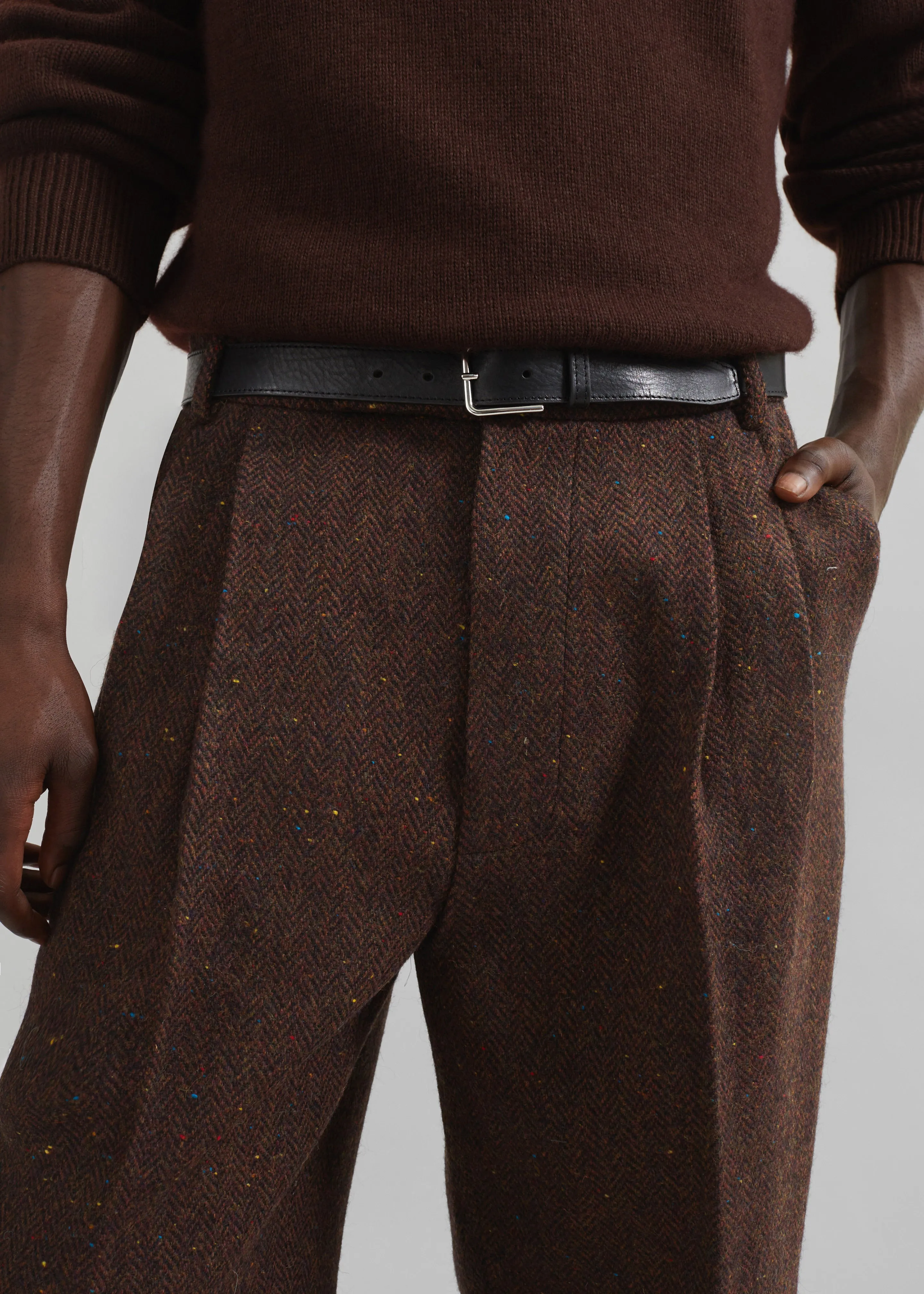 Beo Wool Suit Pants - Brown