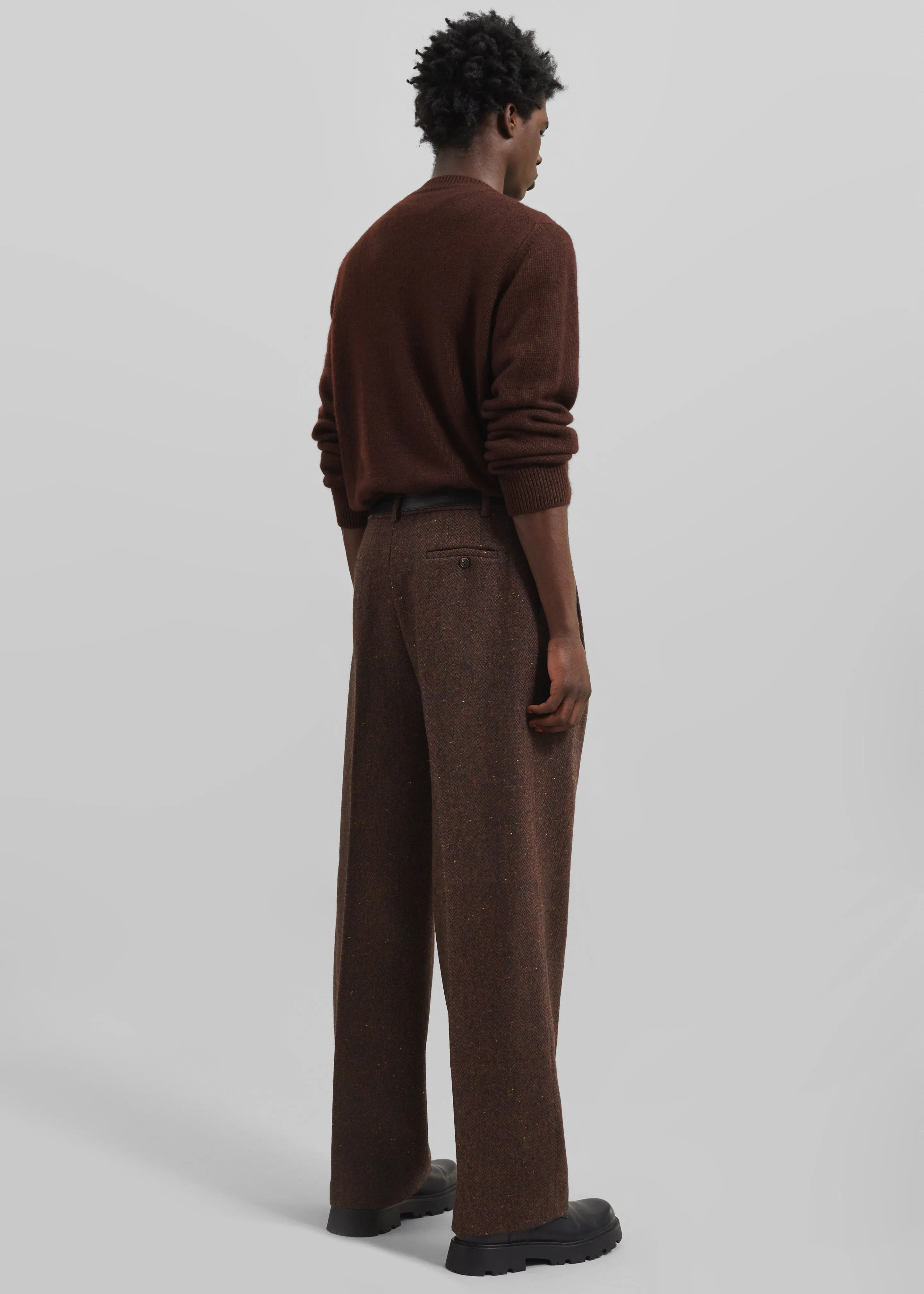 Beo Wool Suit Pants - Brown