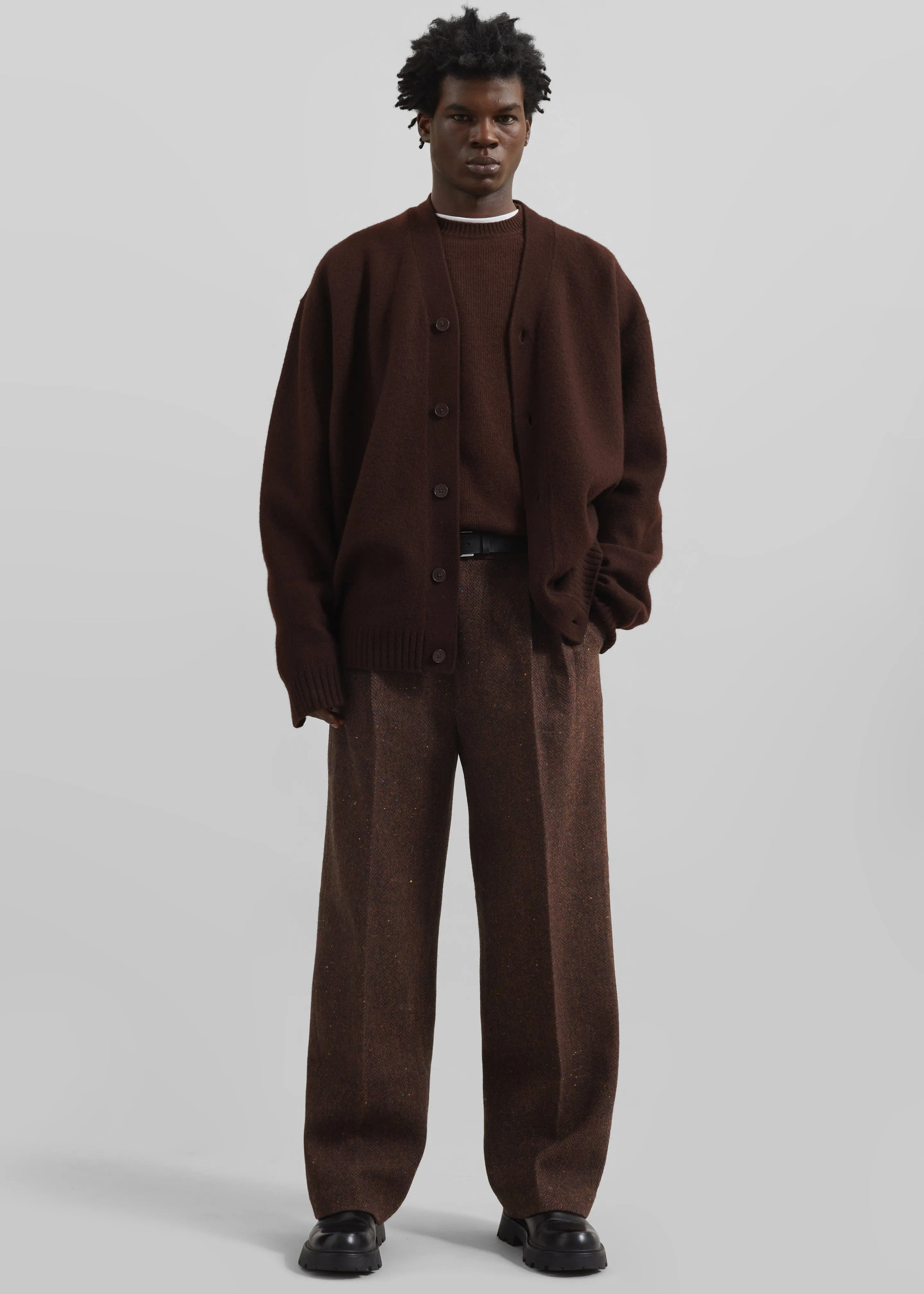 Beo Wool Suit Pants - Brown