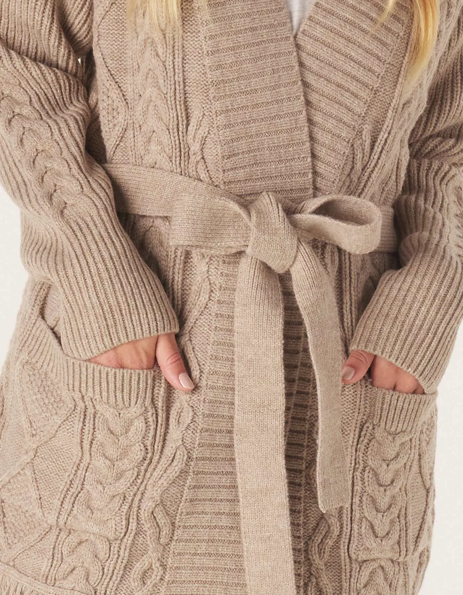 Blake Fringe Cardigan in Oatmeal