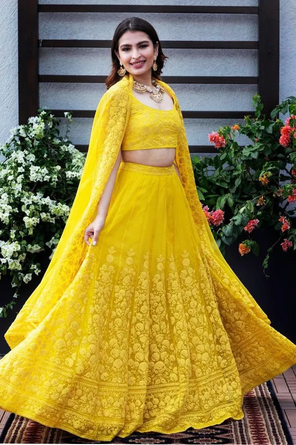 Bridal Special Yellow Lehenga Choli For Haldi Ceremony