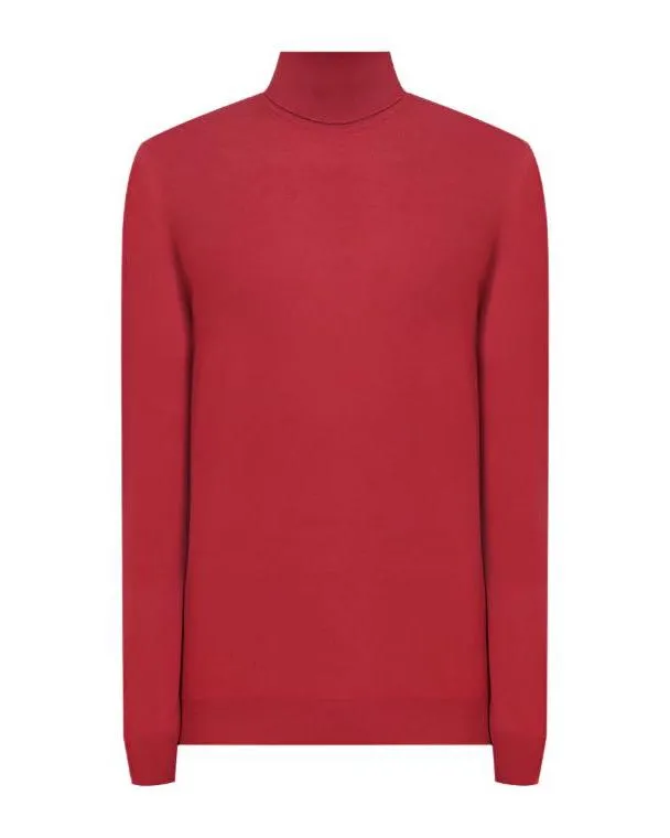 Brunello Cucinelli Mens Cashmere Turtleneck Red Sweater