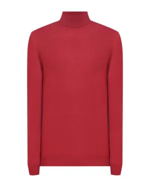 Brunello Cucinelli Mens Cashmere Turtleneck Red Sweater