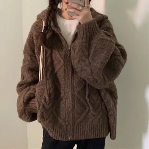 Cable Knit Chunky Oversized Cardigan