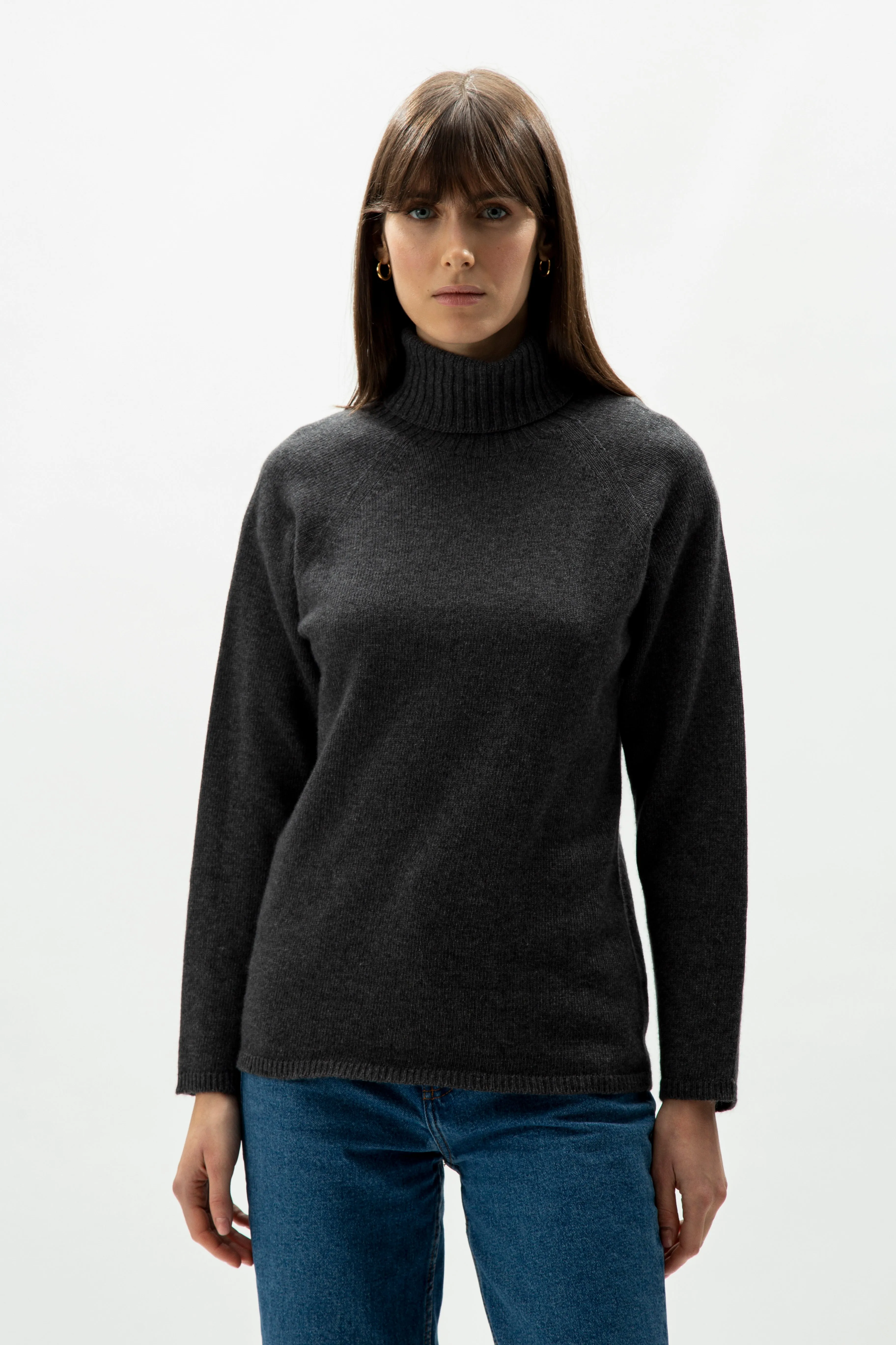 Cashmere mix turtleneck sweater (3D-Knit)