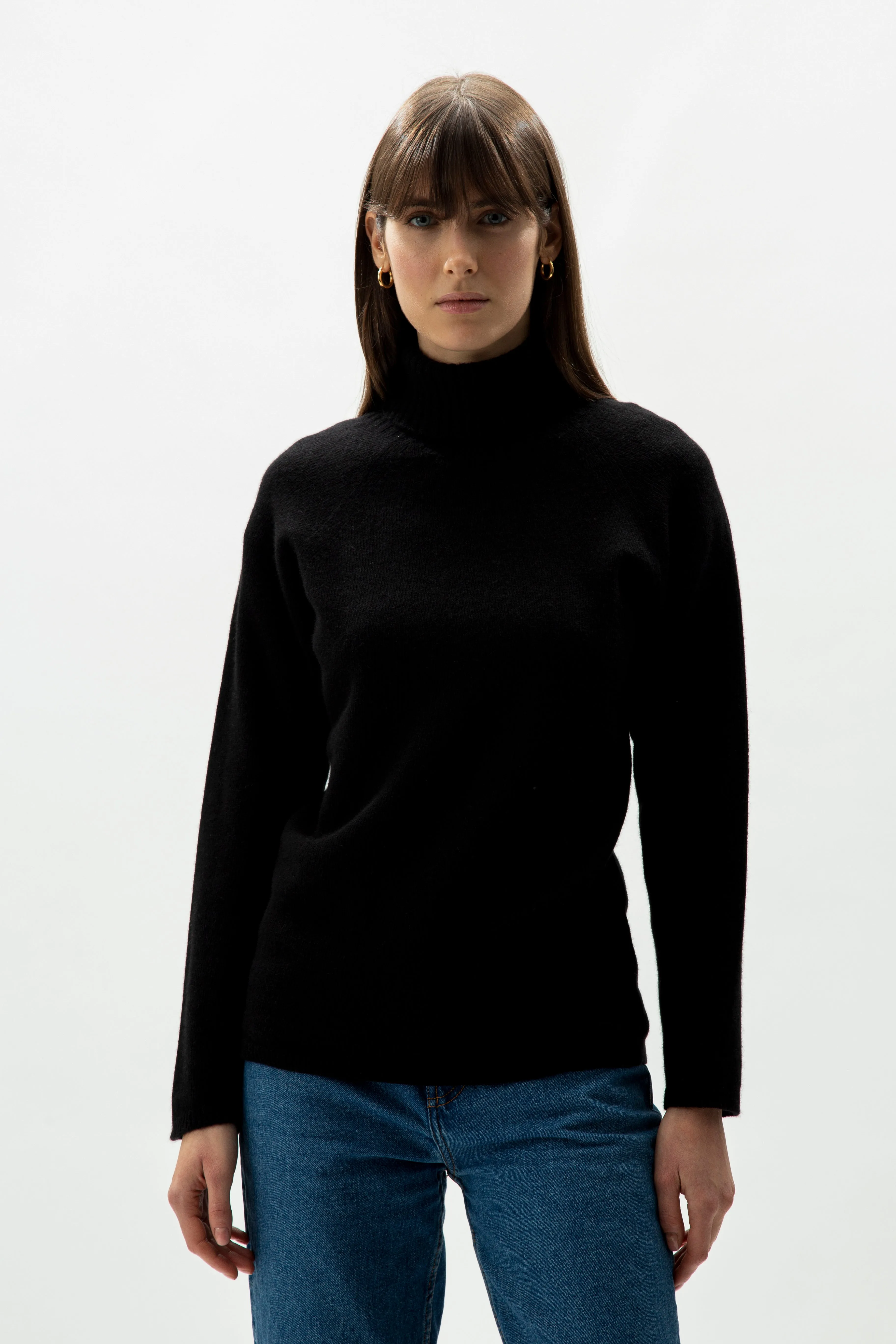 Cashmere mix turtleneck sweater (3D-Knit)