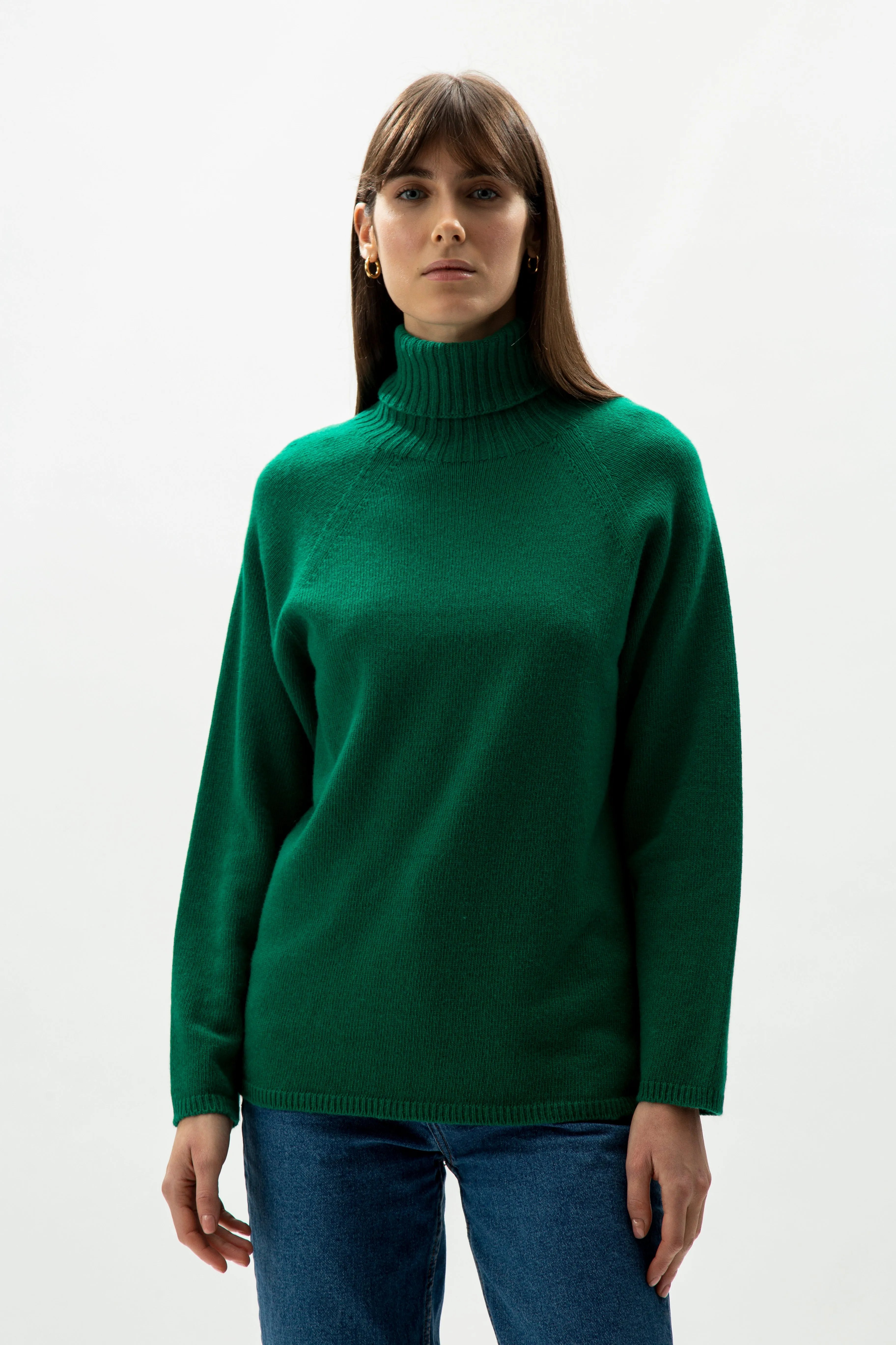 Cashmere mix turtleneck sweater (3D-Knit)