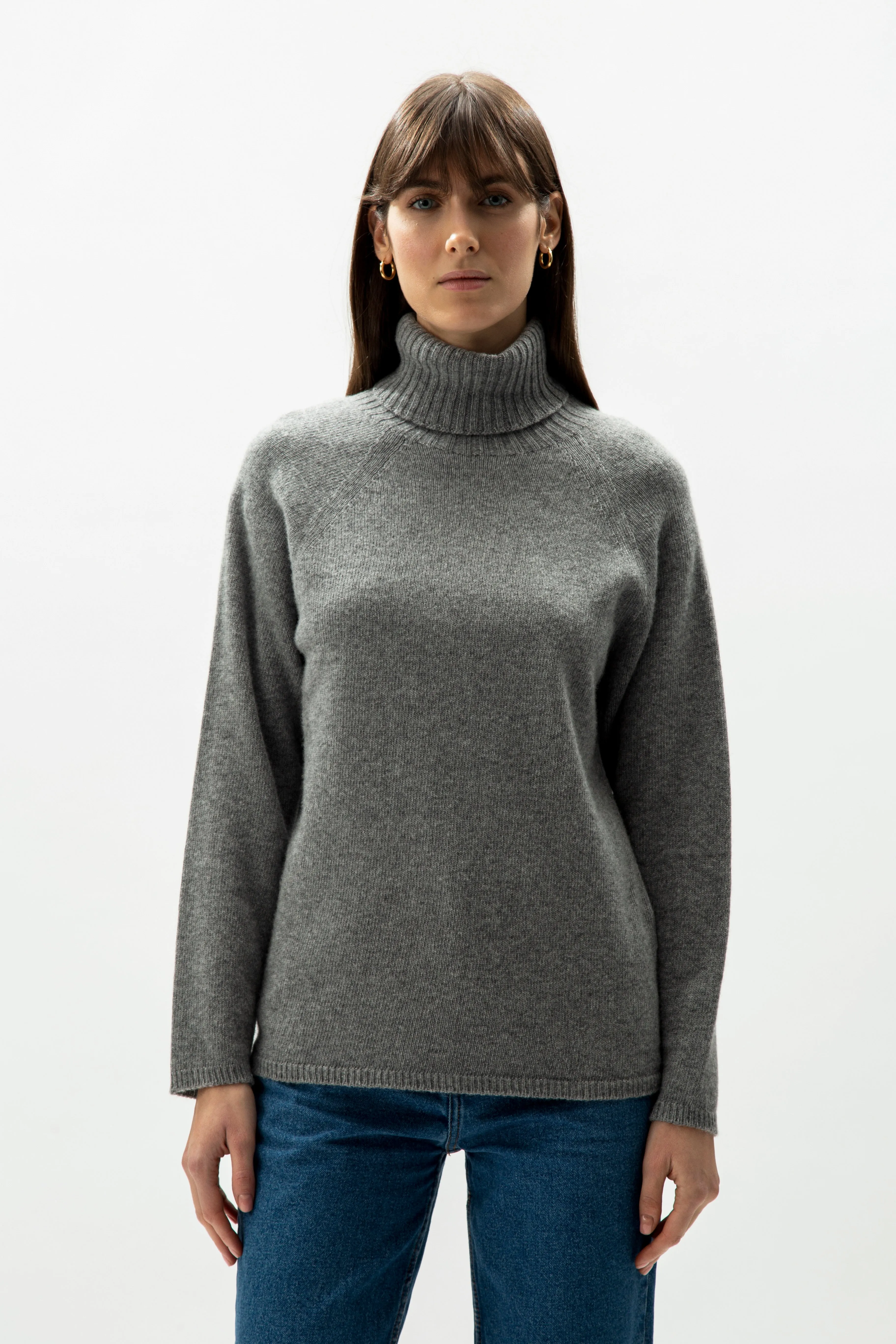 Cashmere mix turtleneck sweater (3D-Knit)