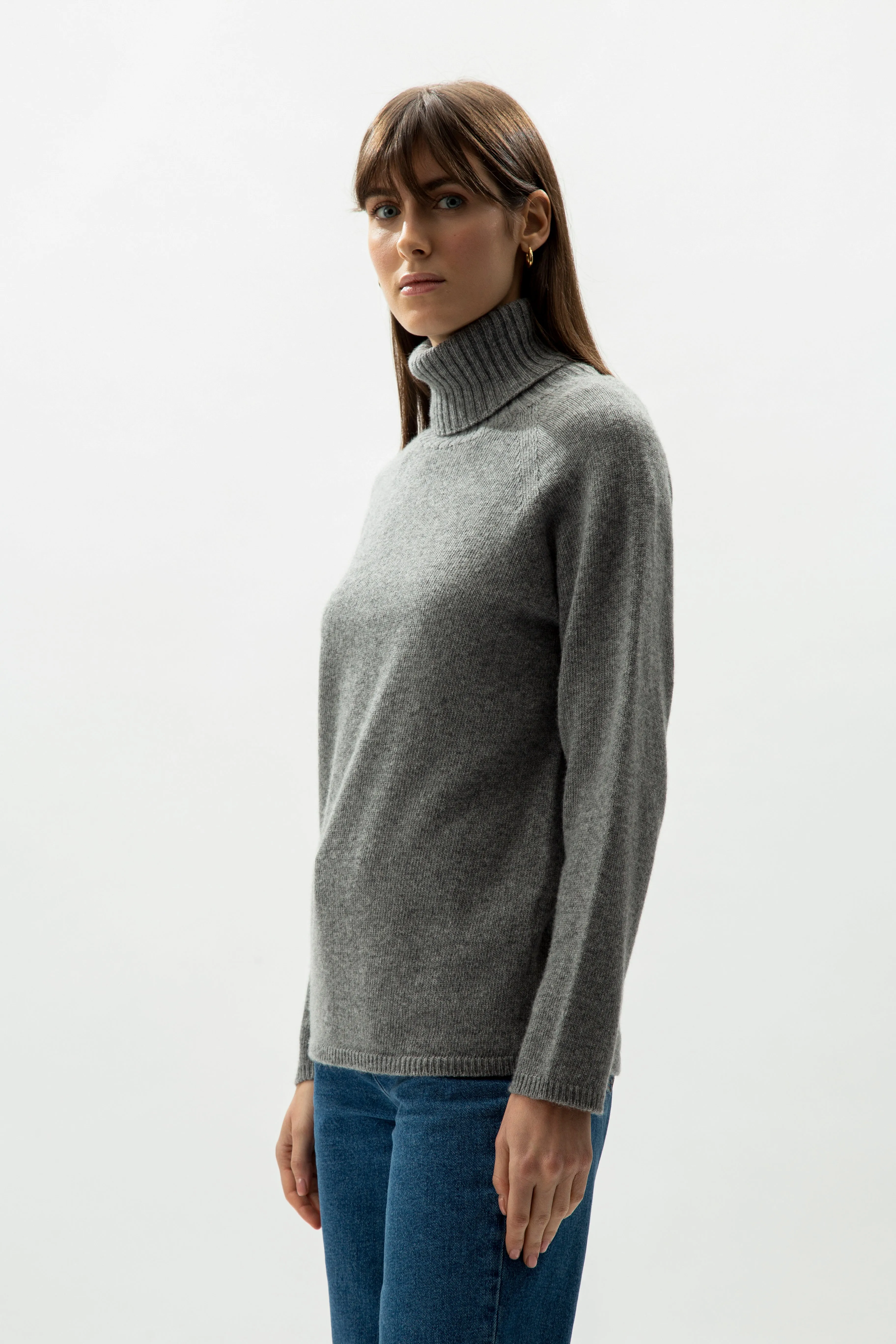 Cashmere mix turtleneck sweater (3D-Knit)