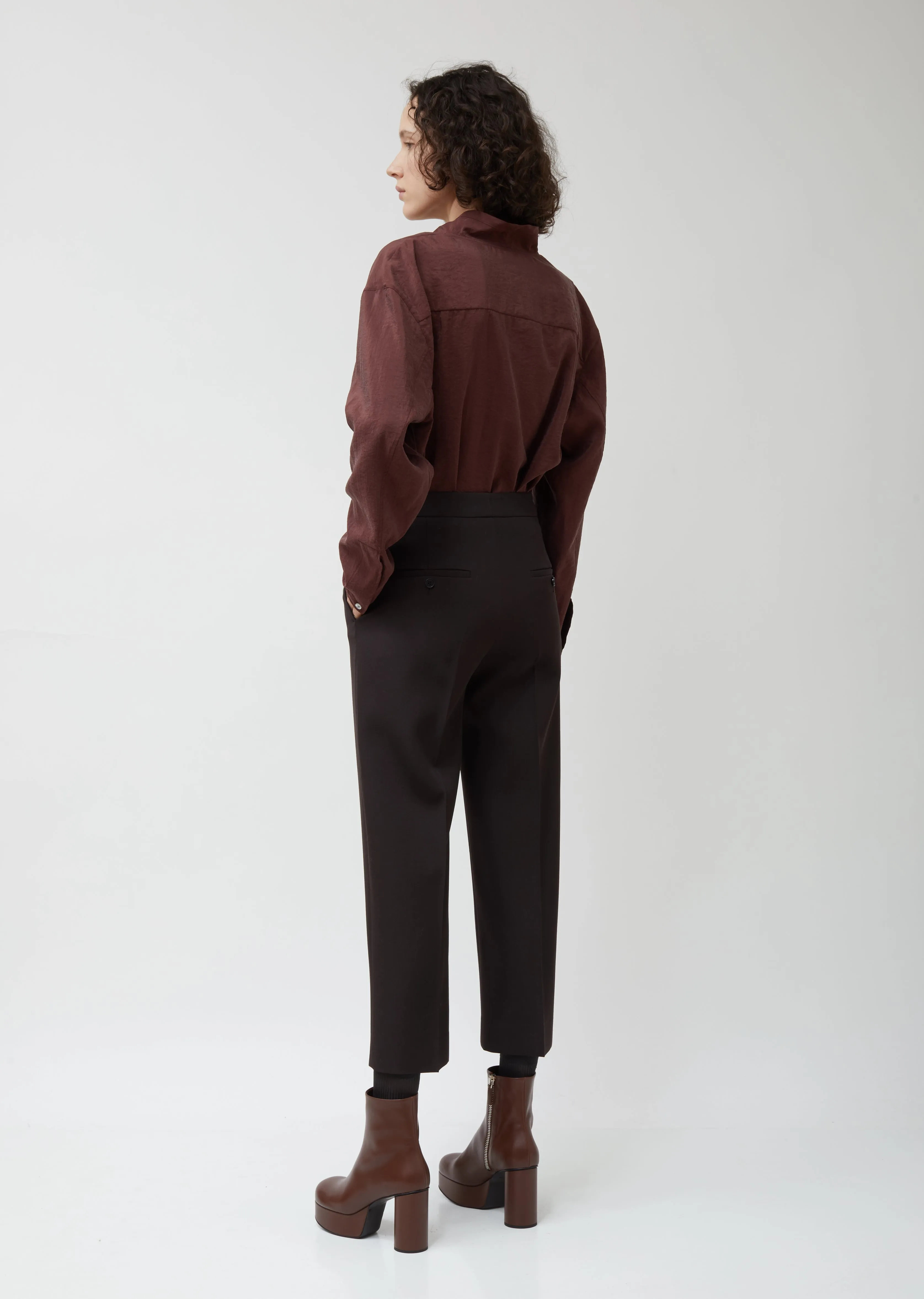 Cropped Wide-Leg Trousers