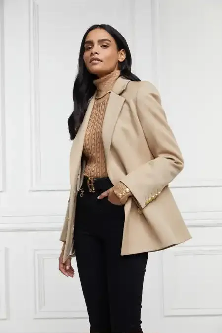 Double Breasted Blazer (Camel Twill)