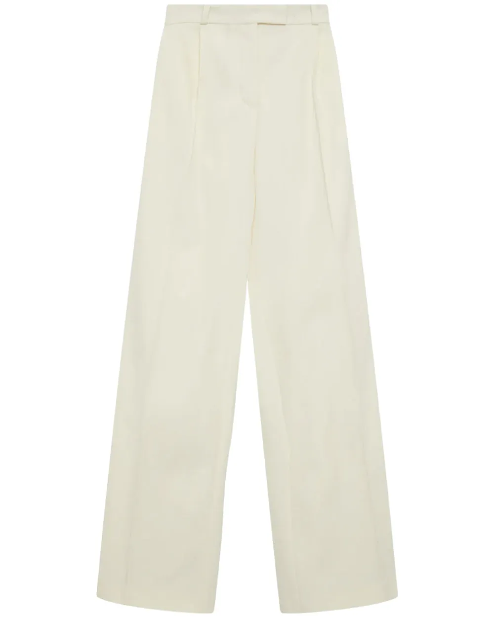 Eggshell Novia Pleated Straight Leg Pant