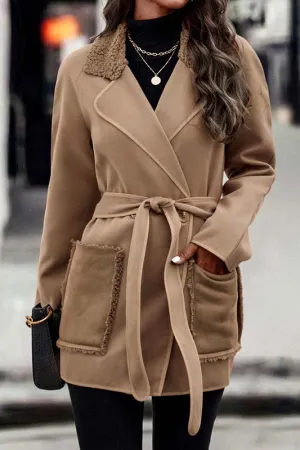 elveswallet All For You Brown Long Woolen Coat