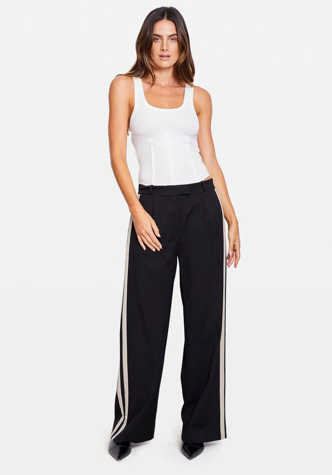 EMRATA PANT BLACK/NATURAL STRIPE