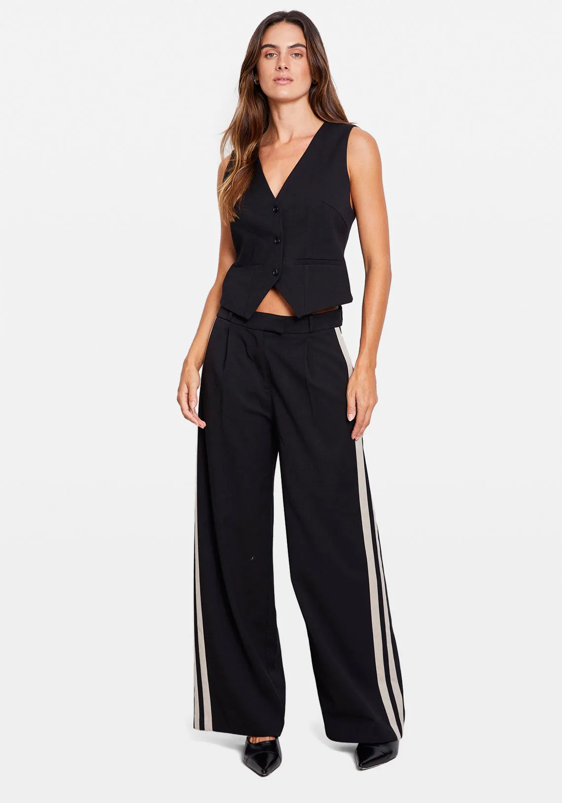 EMRATA PANT BLACK/NATURAL STRIPE