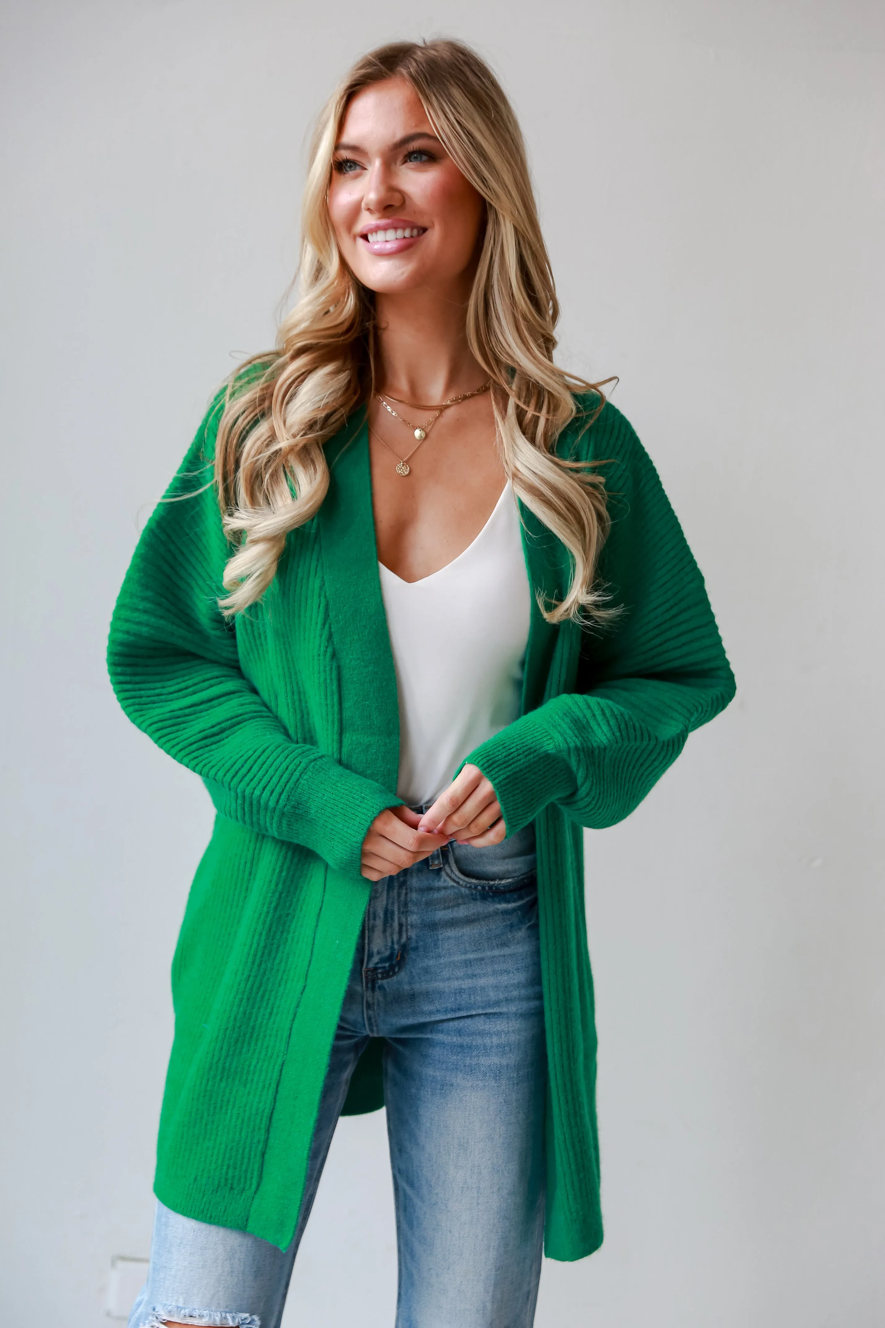 FINAL SALE - Delightfully Warm Green Sweater Cardigan