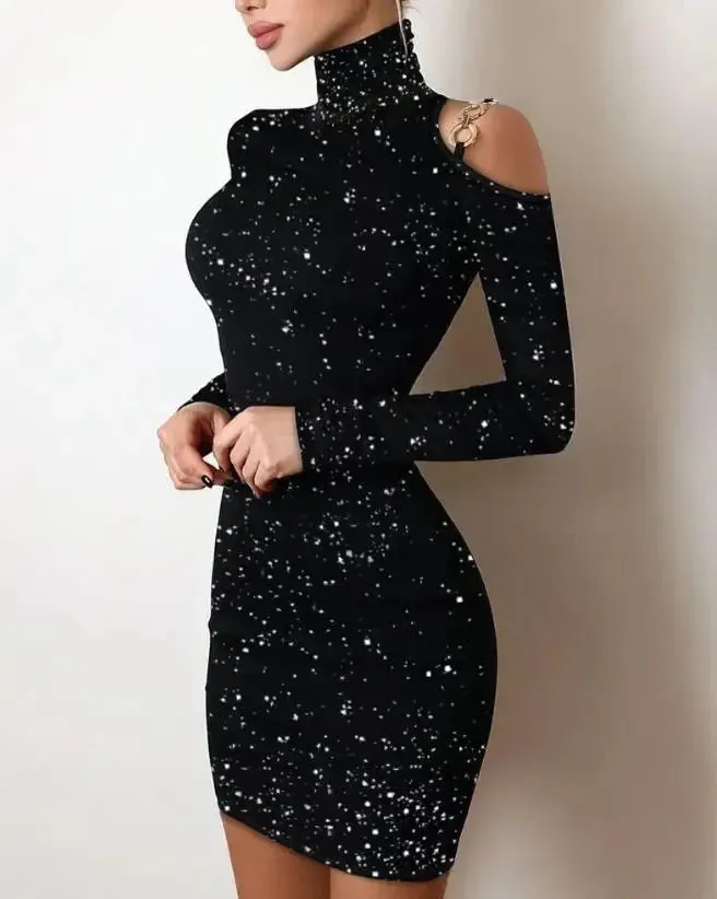 Glam Mesh Rhinestone Party Dress – Evening Look