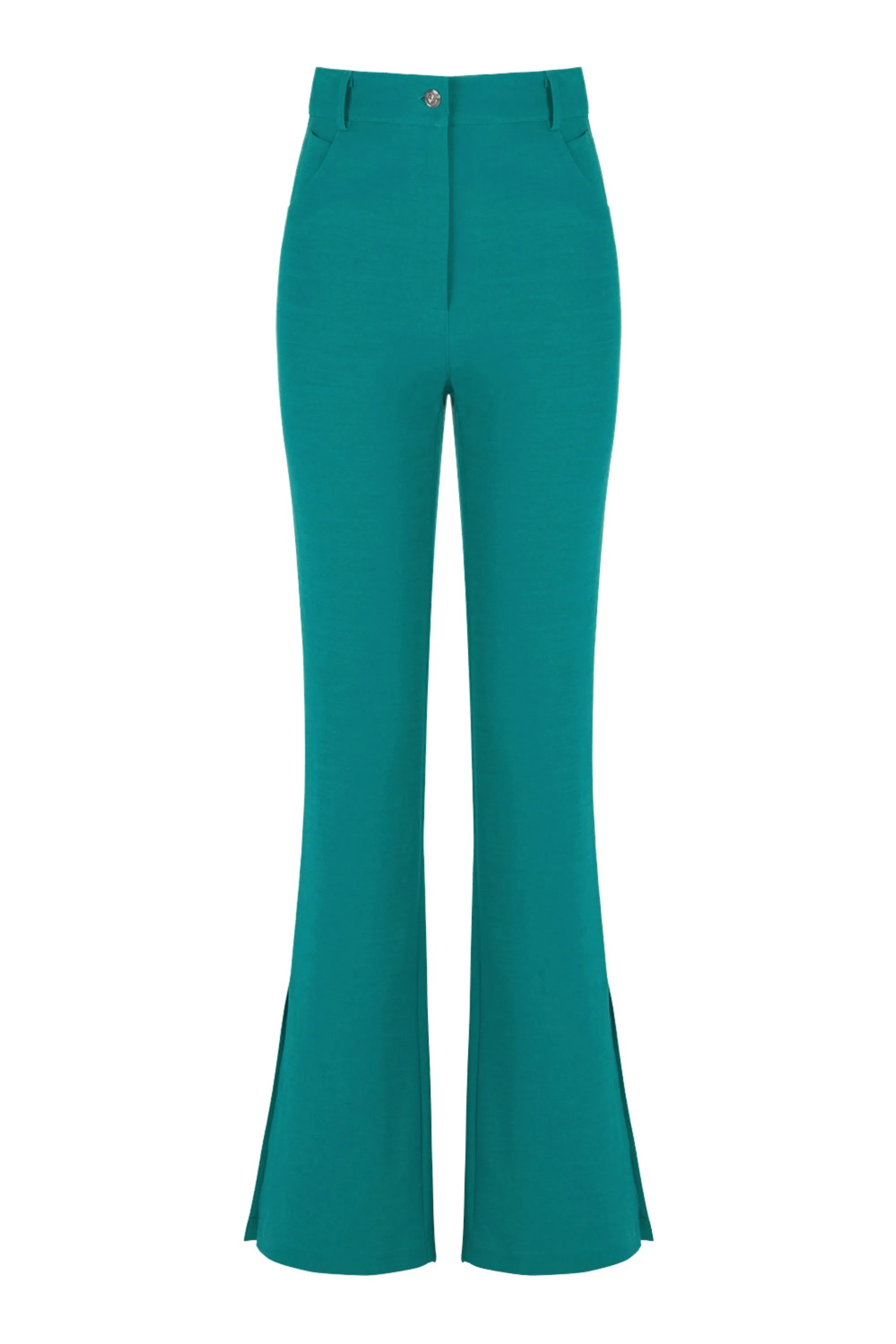 High-Waisted Slit Pants