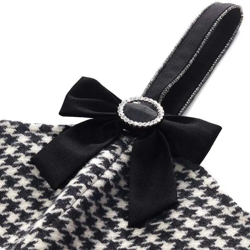 Houndstooth Coat Slip Dress