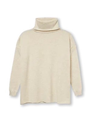 Large turtleneck | beige melange