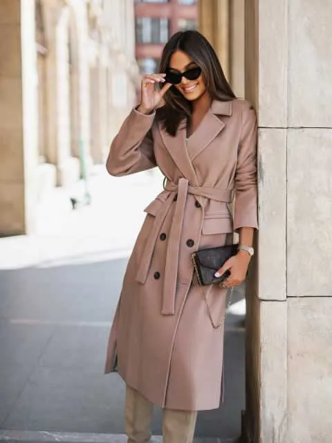 Long Sleeve Suit Strap Coat