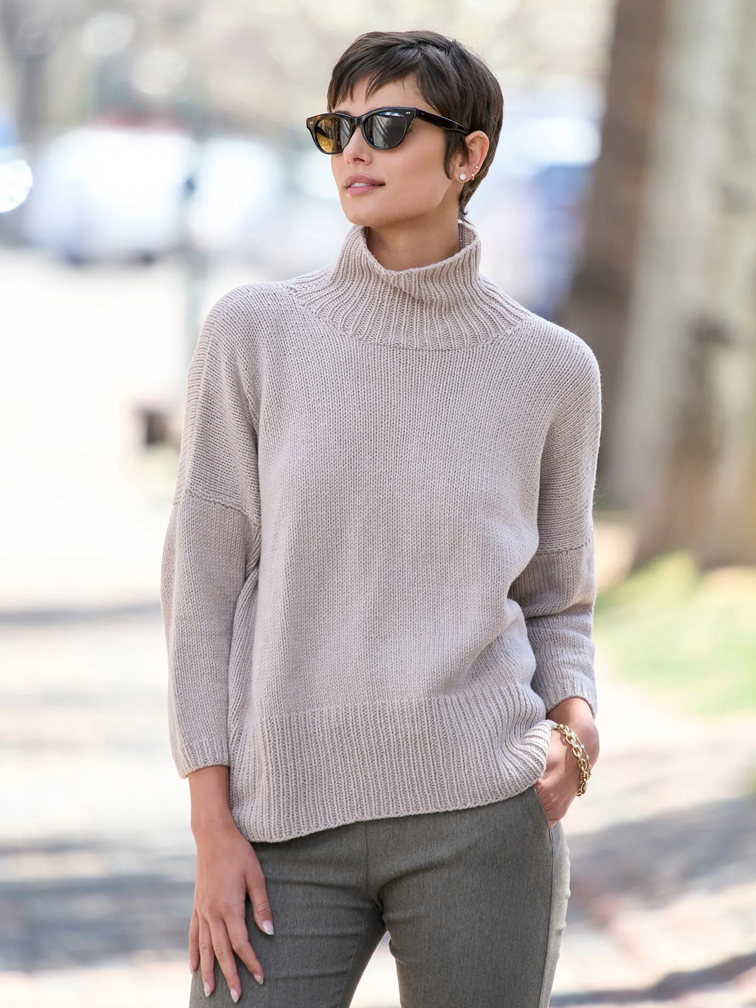 Mara Handknit Cashmere Silk Sweater