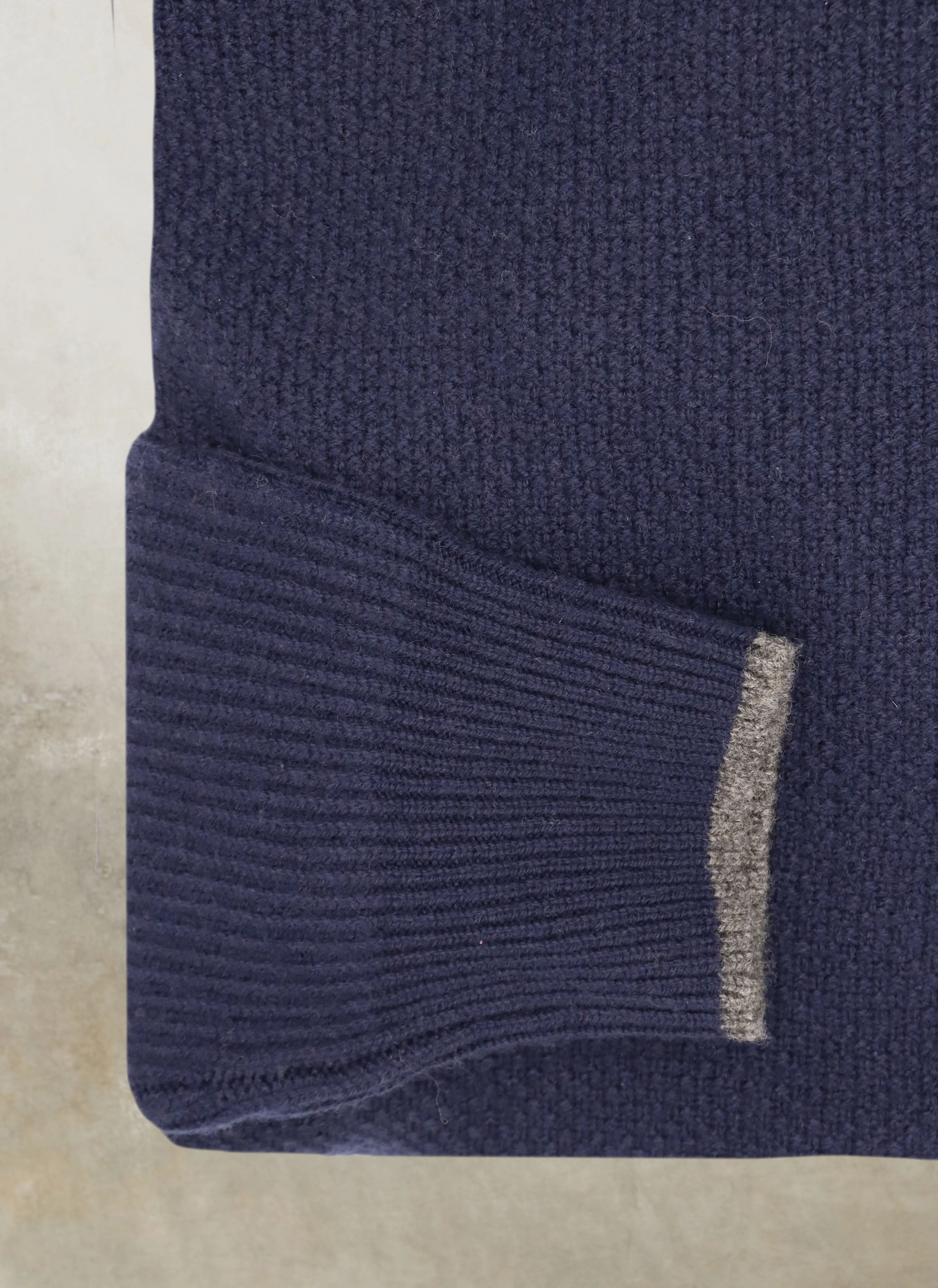 Men's Bolzano Raglan Turtleneck Sweater in Navy