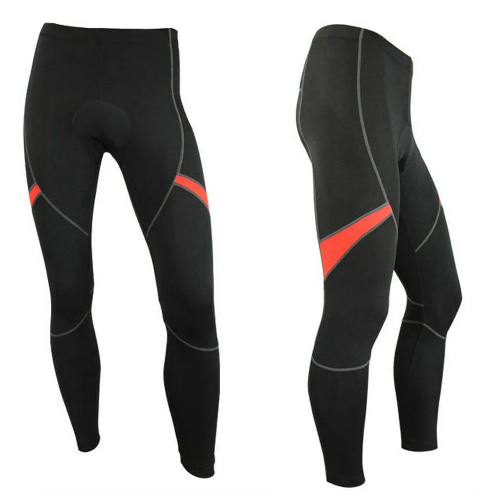 Men's Thermal Running Tights Athletic Cycling Pants Fleece Cold Weather Outdoor Bike Cycling Trousers