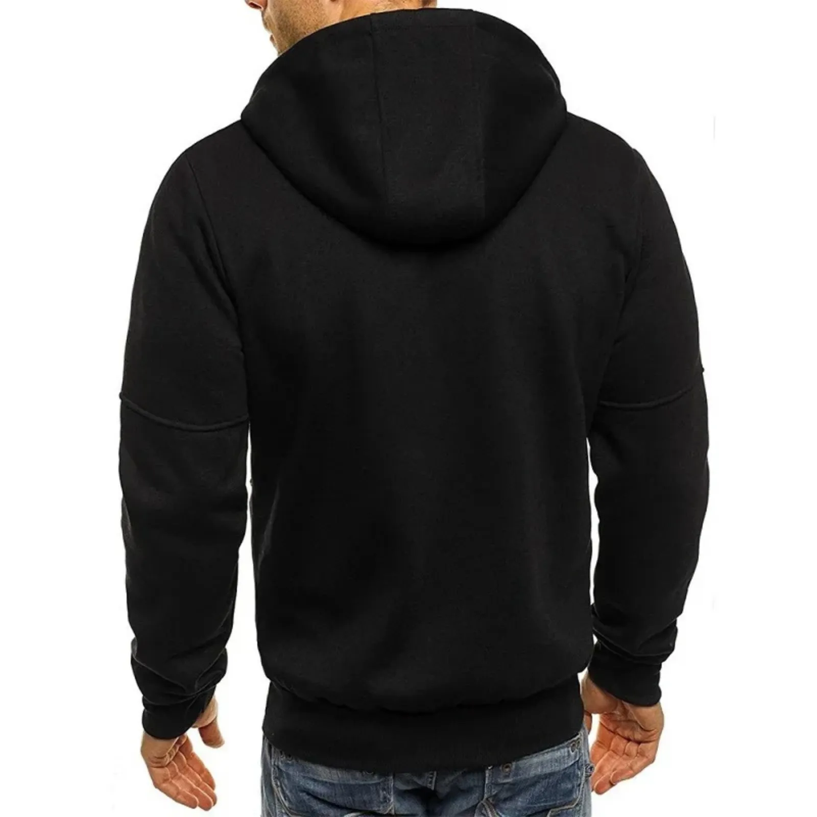 Men's Zipper Hoodie - Slim Fit Long Sleeve Sweatshirt, Casual Sportswear Jacket for Active Wear