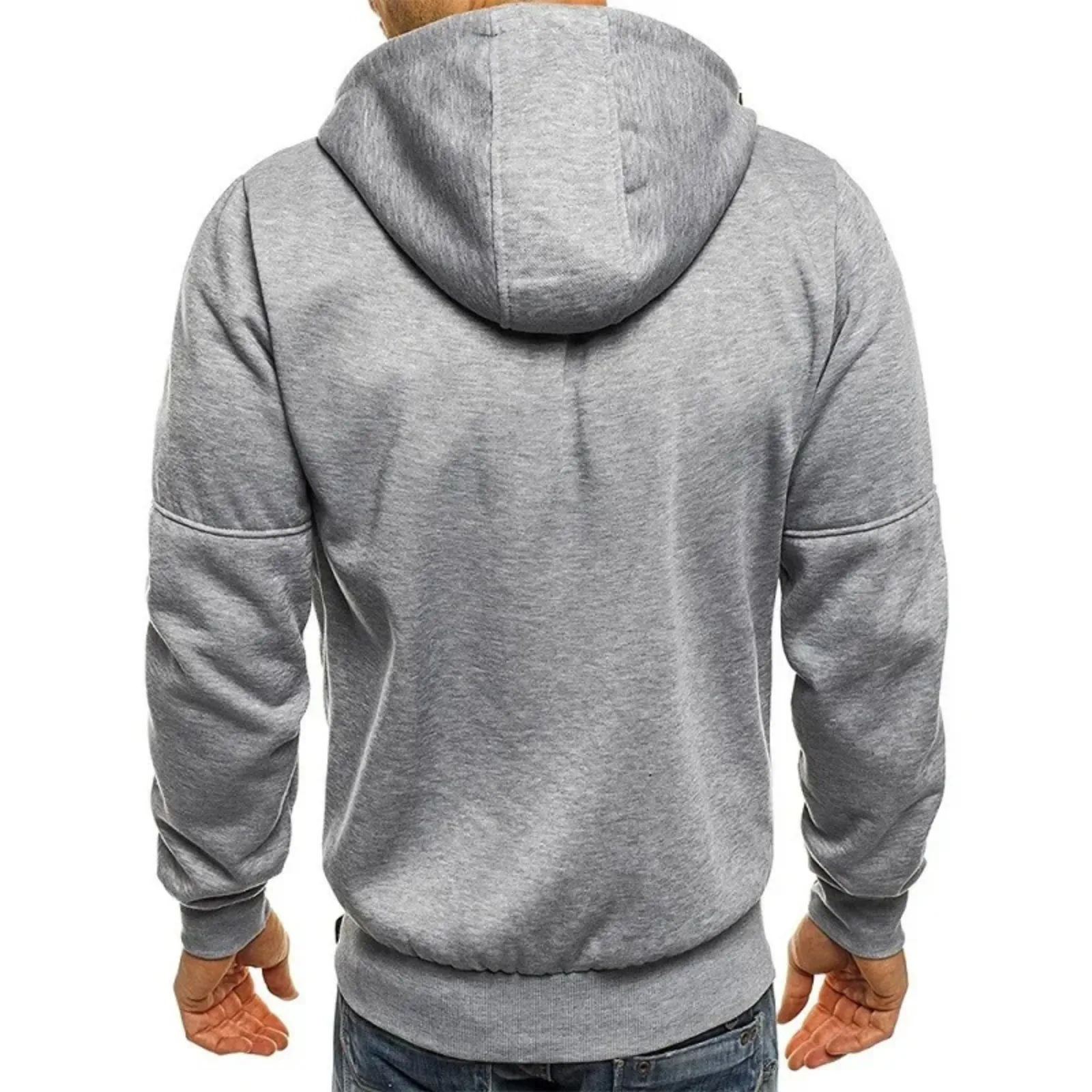 Men's Zipper Hoodie - Slim Fit Long Sleeve Sweatshirt, Casual Sportswear Jacket for Active Wear