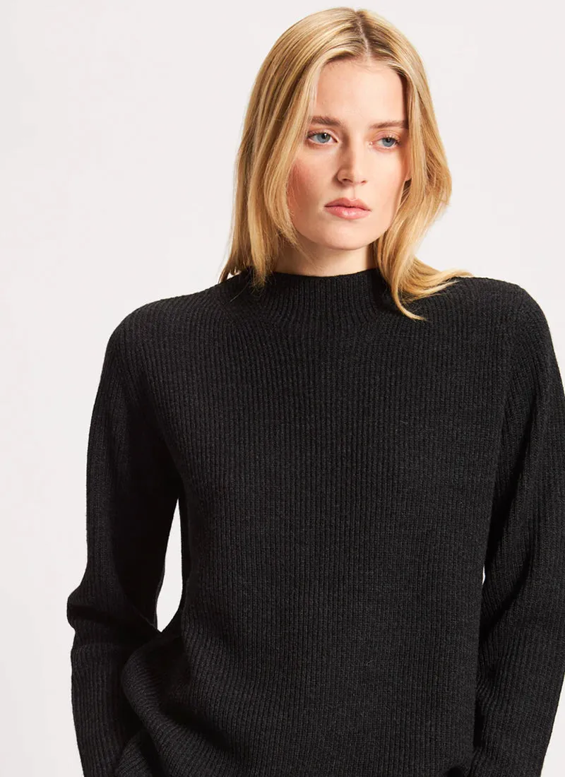 Merino Mock Neck Sweater