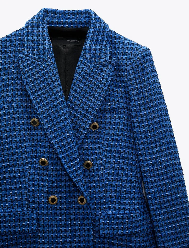 NOELLA COLOR TWEED BLAZER