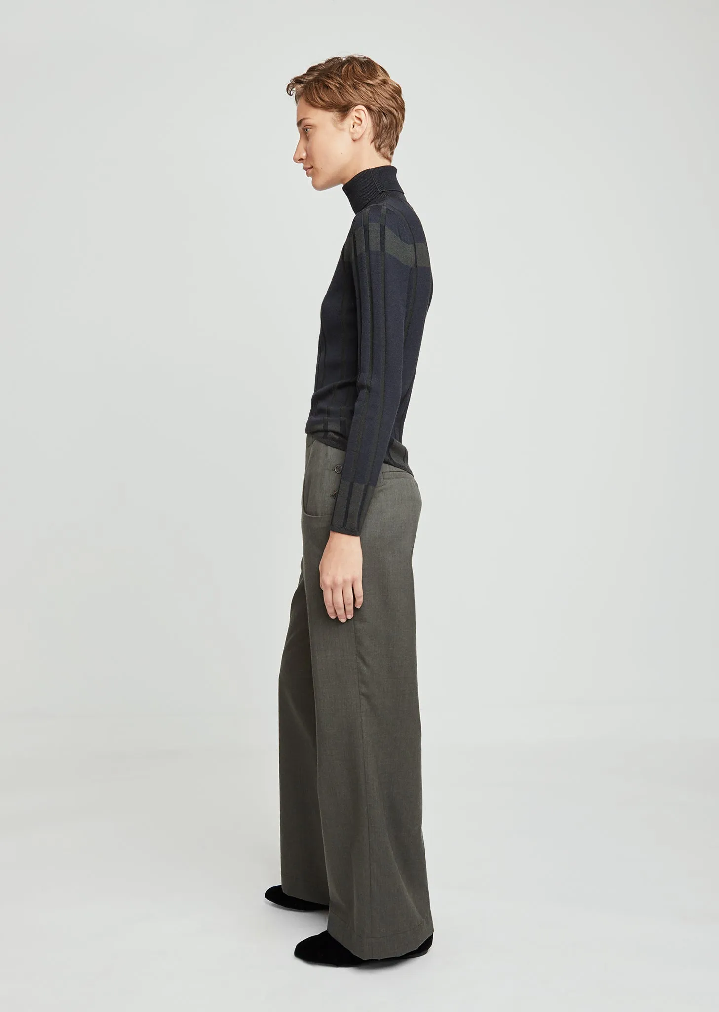 Pezinoky Light Wool Wide Leg Pants