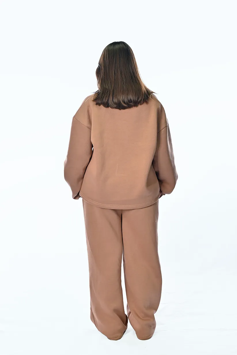 PINKISH TAN FLEECE CO-ORD SET