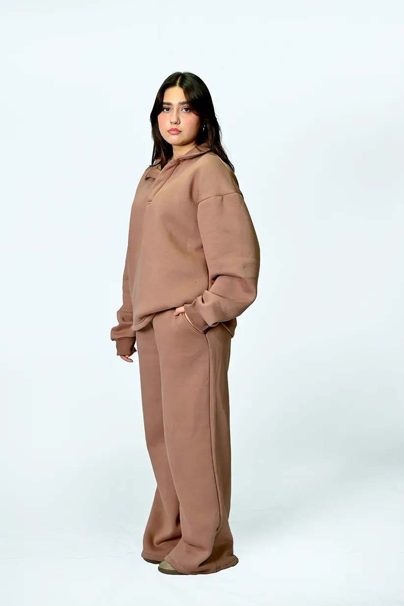 PINKISH TAN FLEECE CO-ORD SET