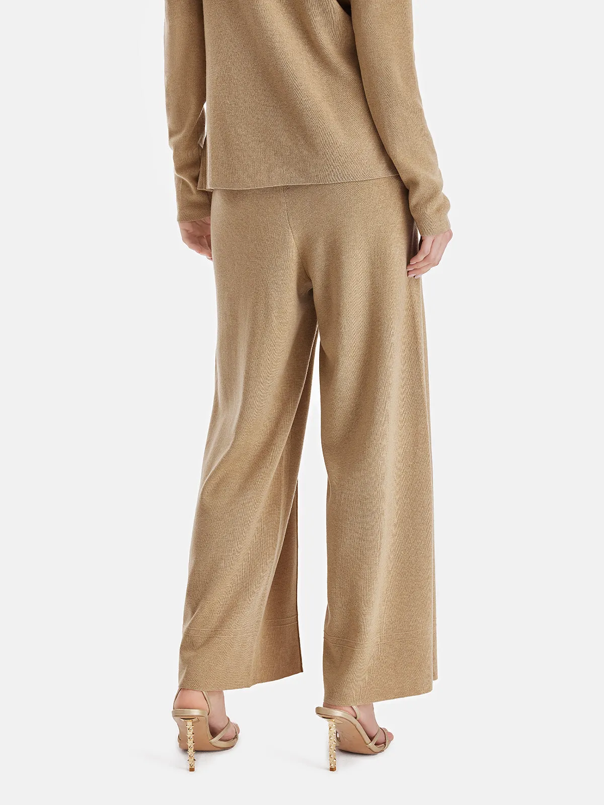 Premium Cashmere Wide-Leg Trousers