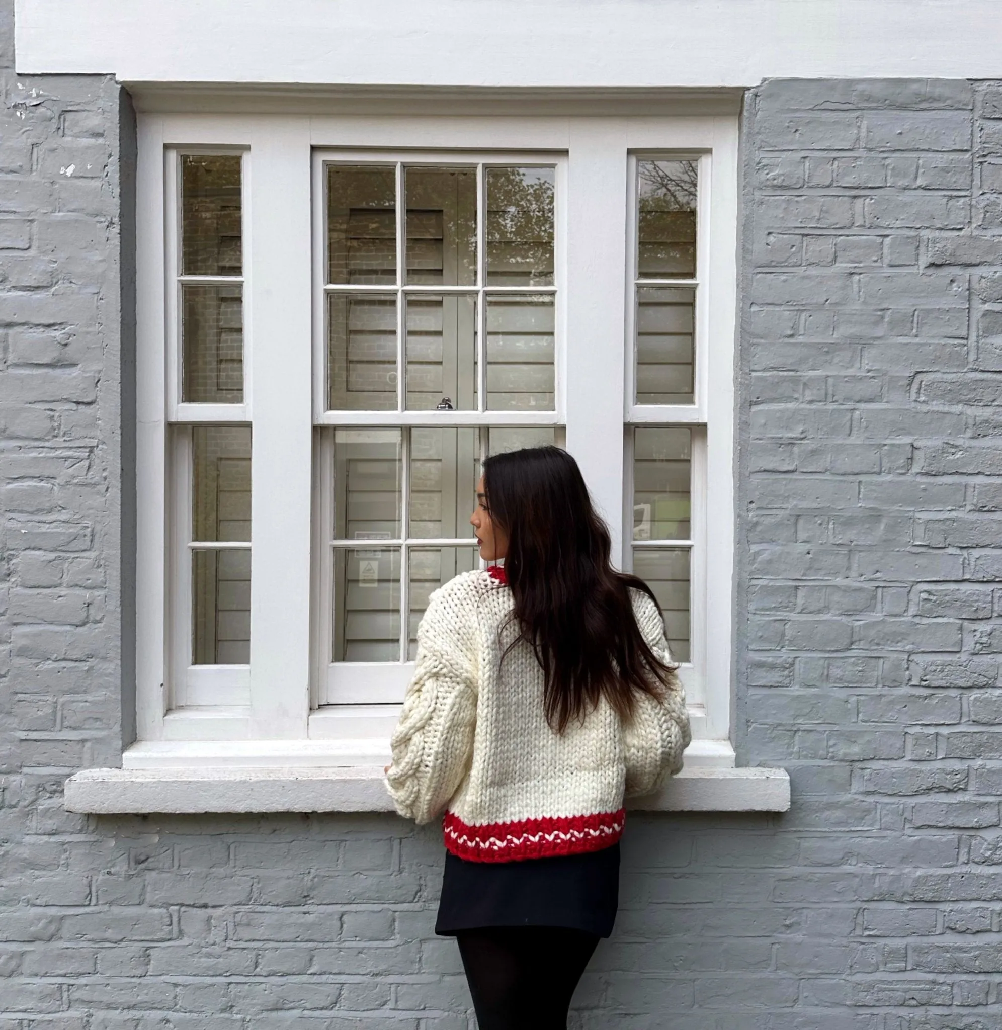 Red Velvet Pleated Jumper