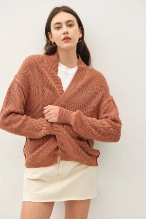 Rosalind Chunky Ribbed Cardigan With Pockets