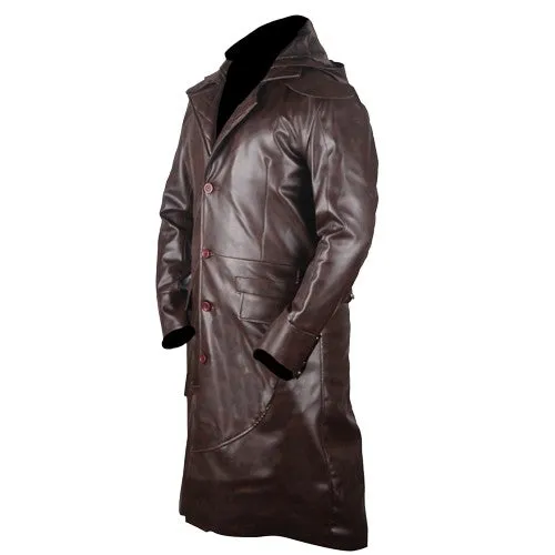 RW Authentic Sheepskin Assassins Creed Syndicate Brown Leather Coat