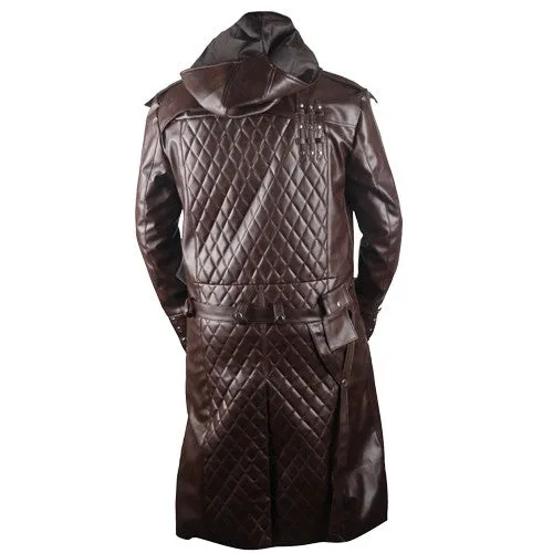 RW Authentic Sheepskin Assassins Creed Syndicate Brown Leather Coat