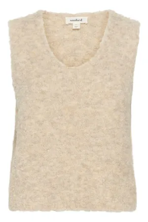 Soaked Womens Vanessa Vest Oatmeal Melange