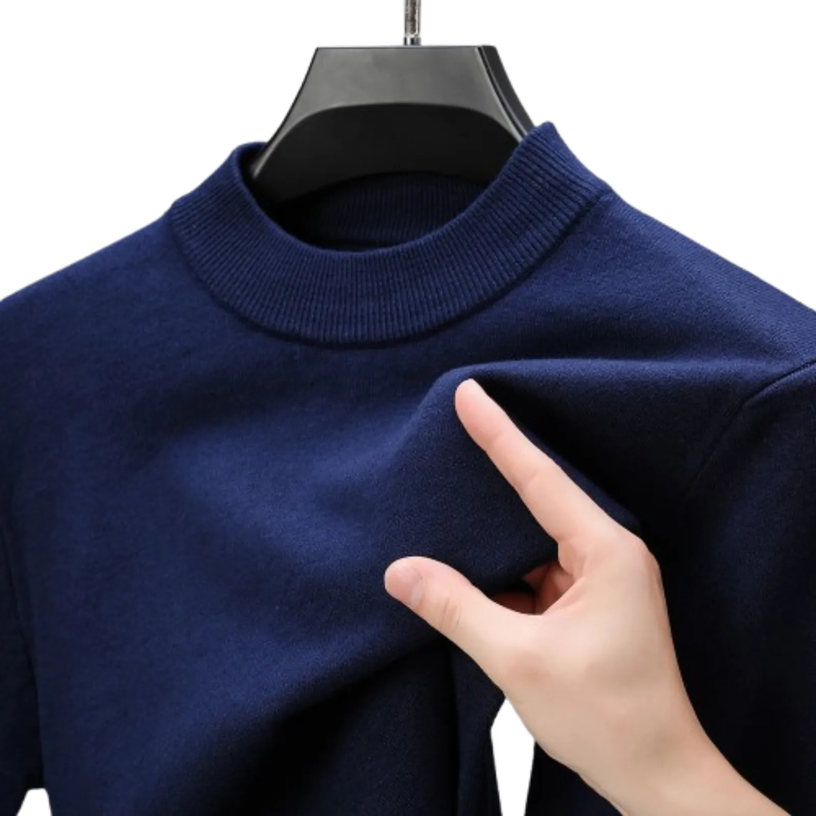 Stylish Men's Sweater - Winter Warm Knit Pullover, Casual Solid Color, Soft Comfortable Fashion Wear