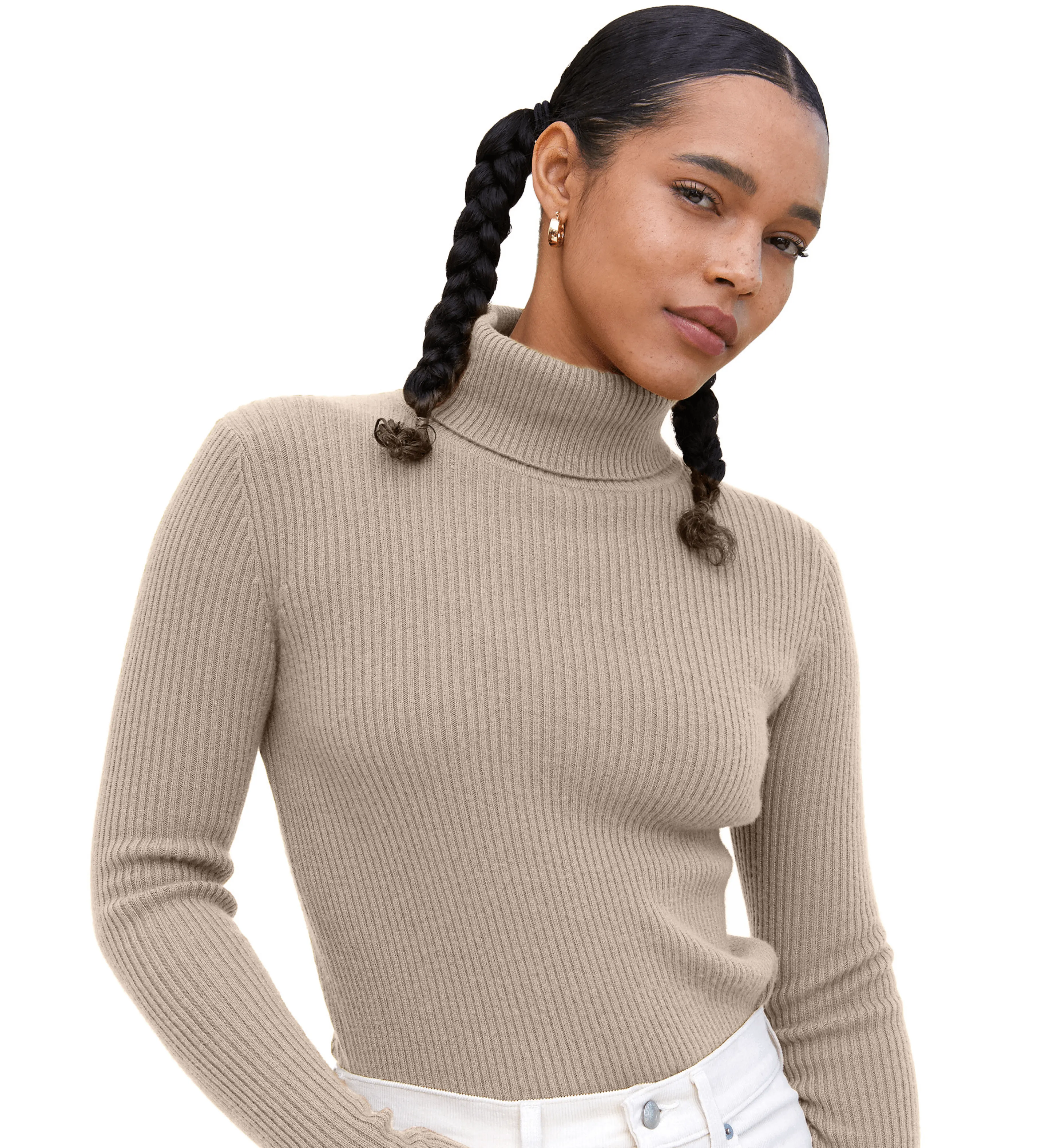 The Ribbed Turtleneck Cashmere Sweater