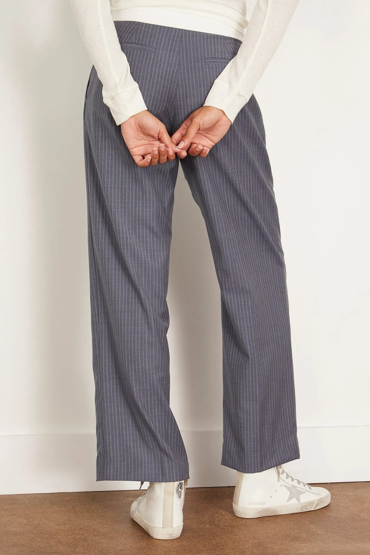 The Tribeca Trouser in Swordfish Pinstripe