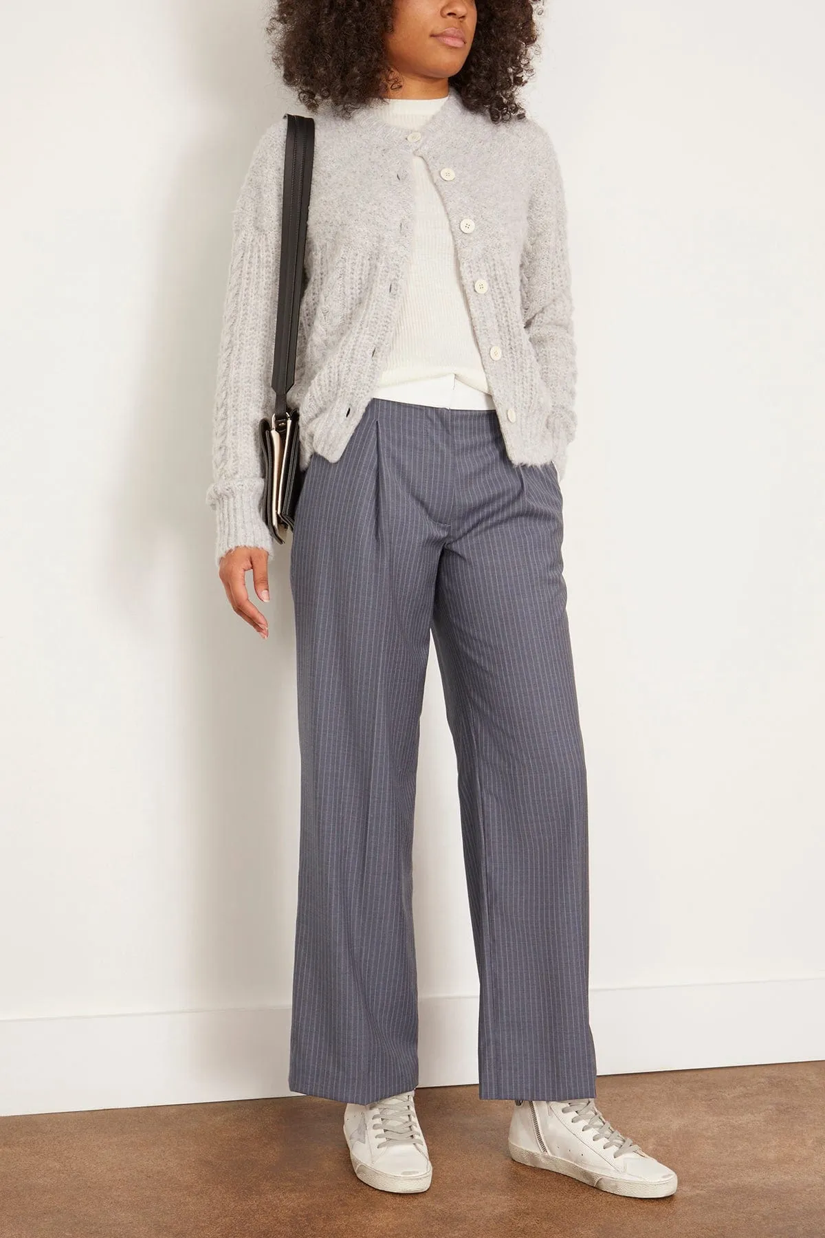 The Tribeca Trouser in Swordfish Pinstripe