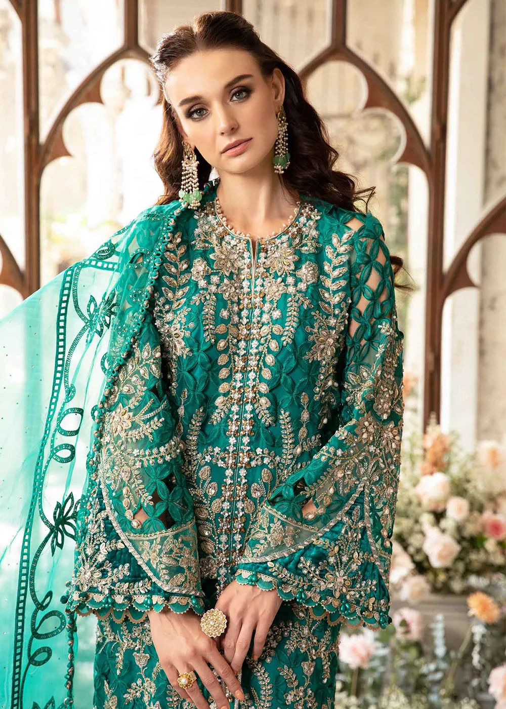 Unstitched Mbroidered Wedding Formals 2024 by Maria B | BD-2806