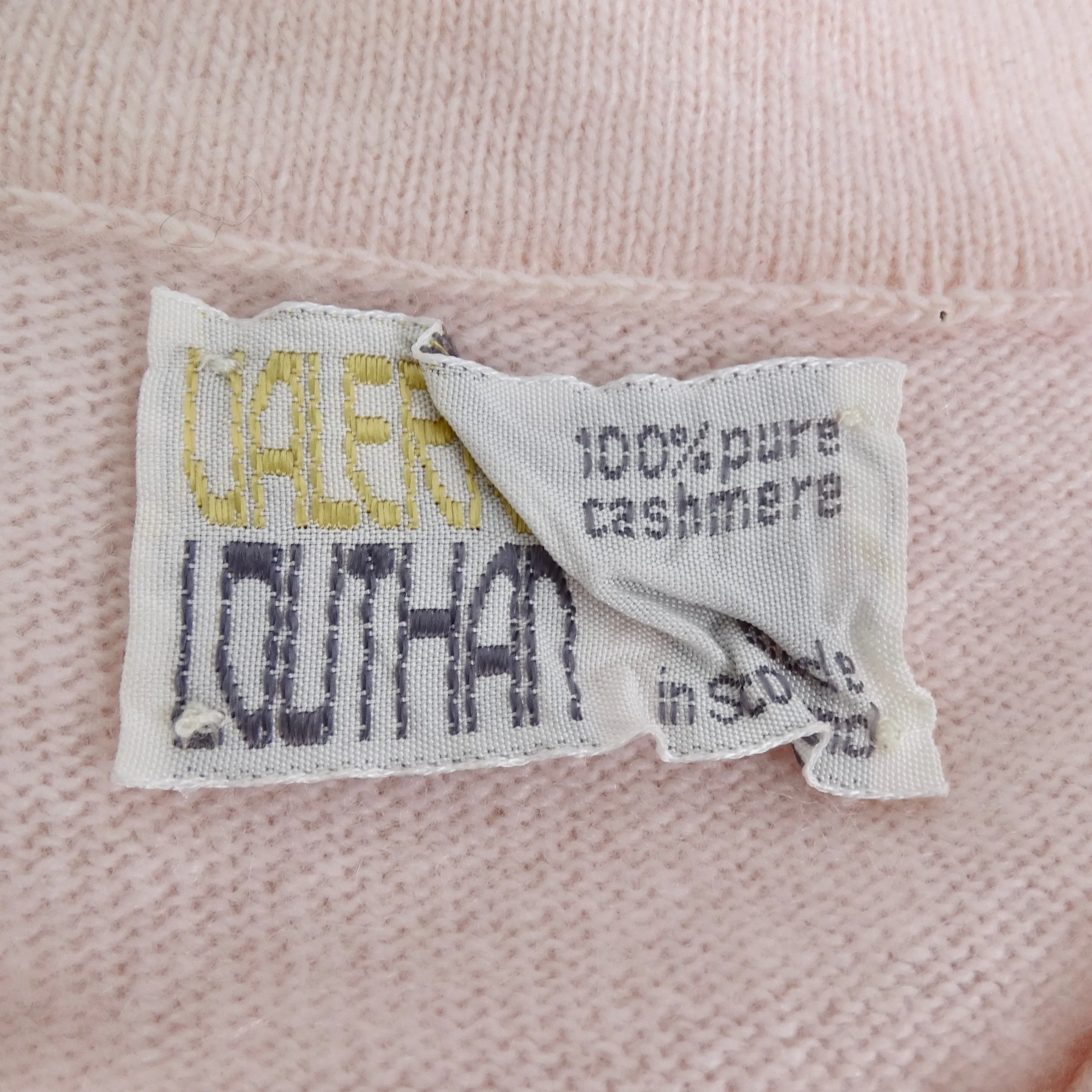 Valerie Louthan 90s Pink Cashmere Polo Sweater